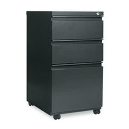 ALERA TECHNOLOGIES 14.87 x 19.12 in. Three-Drawer Metal Pedestal File with Full-Length Pull - Charcoal PBBBFCH